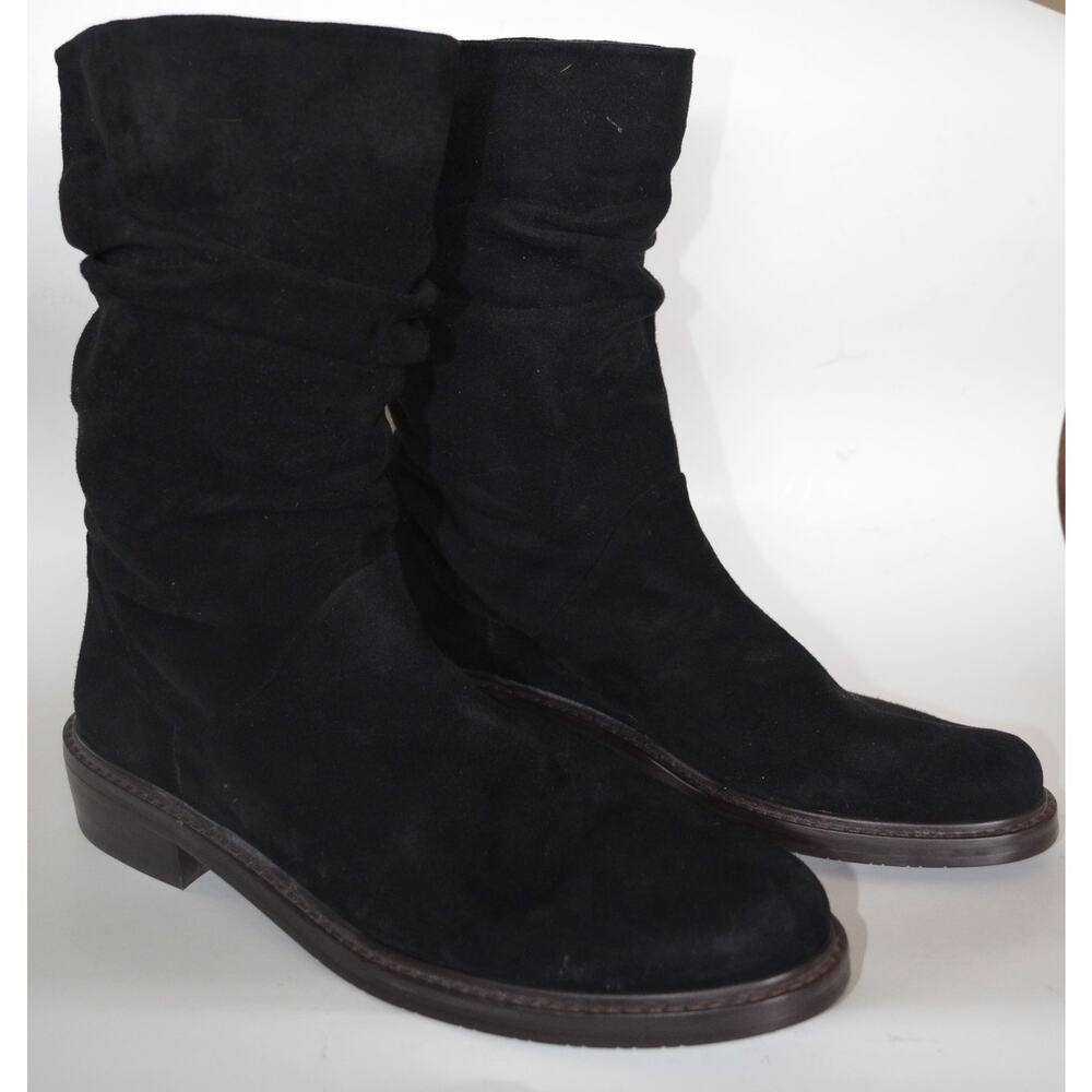 Stuart Weitzman Black Suede Boot Flat - image 4